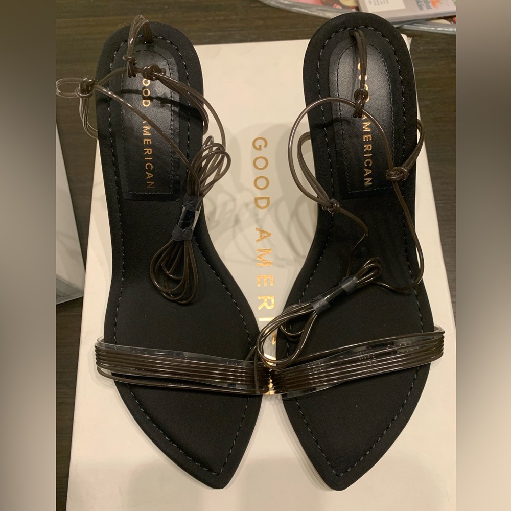 Good American Ankle Strap Wedge Sandal - Picture 2 of 4